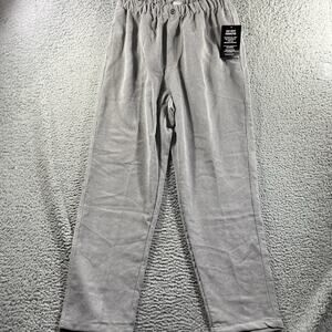 Woman Within Corduroy Pants 16W Gray Plus Size 7-Day Straight Leg Elastic Waist